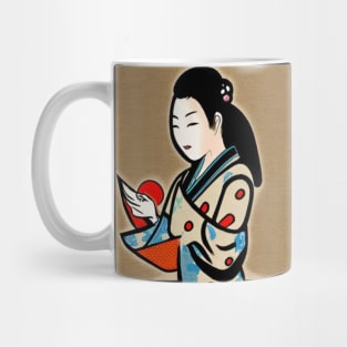 Chinese woman with a red ball Mug